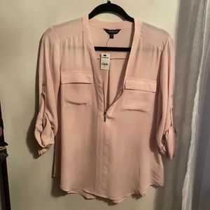 Express Pink zipper blouse